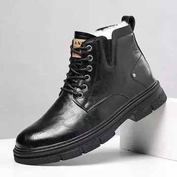 Модные мужские ботильоны в британском стиле из высококачественной кожи, теплые уличные ботинки, зимняя повседневная обувь «Челси», дизайнерские рабочие ботинки 38