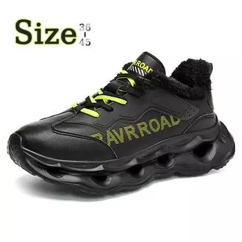 Модные мужские ботинки 2024 года, новые зимние тапочки, теплые мужские туфли, водонепроницаемые нескользящие плюшевые кроссовки, мужские теннисные туфли, ботинки, мужские кроссовки, зимние 36