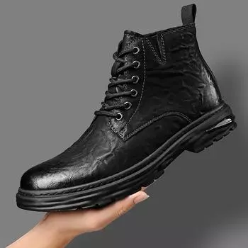 «Модные мужские ботинки Martin на осень 2023 года»: Высокие, теплые, мягкие повседневные рабочие туфли. 40 хаки