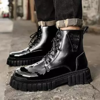 Модные мужские ботинки на шнуровке, легкие мужские туфли на платформе, дешевые, в продаже, дизайнерские, Y2k, трендовые, 2025, нескользящие, винтажные, распродажа, предложение, новинка 39