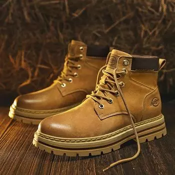Модные мужские ботинки на шнуровке, новые мужские ботинки, мужские ботинки Handma, модные кожаные кроссовки для мотоциклистов, удобные ботинки для отдыха на открытом воздухе 38