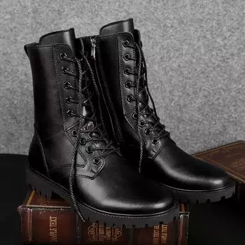 Модные мужские ботинки на шнуровке с высоким верхом из натуральной кожи Мотоциклетные ботинки Роскошная обувь Дизайнерская повседневная обувь Ботинки большого размера 49 50 51 52 38