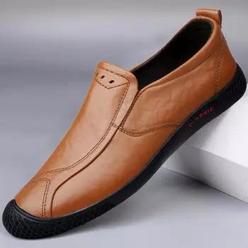 Модные мужские брендовые повседневные туфли слипоны модные кожаные лоферы деловые мужские туфли джентльменские туфли для вечеринок для мужчин мокасины 38 чёрный