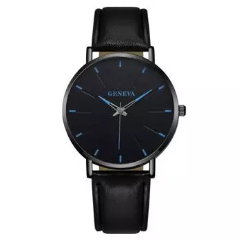 Модные мужские часы Blue Needle Geneva с кварцевым ремешком
