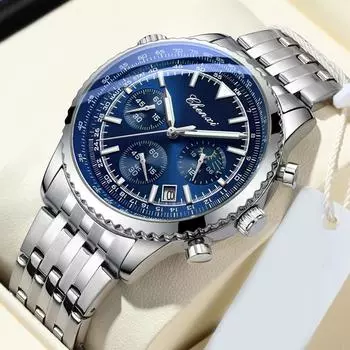 Модные мужские часы, роскошные кварцевые часы, черные деловые часы с сетчатым ремешком, водонепроницаемые наручные часы для мужчин, Relogios Uhren Montre чёрный/серебряный