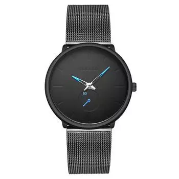 Модные мужские часы Single Eye, мужские часы, сетчатый ремешок, миланский ремешок, кварцевые часы