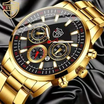 Модные мужские деловые часы, классические кварцевые наручные часы из нержавеющей стали с сетчатым ремешком, идеальный выбор для подарков