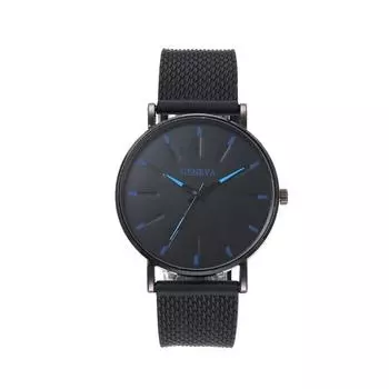 Модные мужские деловые черные часы класса люкс ультратонкие кварцевые мужские наручные часы повседневные классические мужские часы синий