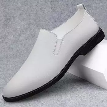 Модные мужские деловые туфли из натуральной кожи, повседневные летние мокасины, мужские мокасины, дышащие мужские туфли для вождения, для отдыха, прогулки, балетки 36