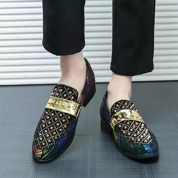 Модные мужские дышащие мокасины из кожи, модная обувь для ходьбы, мужские роскошные брендовые мужские туфли без застежек с острым носком, обувь для парикмахеров 38