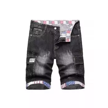 Модные мужские джинсы в европейском и американском стиле 28 чёрный