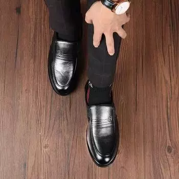 Модные мужские формальные туфли из натуральной кожи, официальная обувь для мужчин, деловая итальянская повседневная обувь высокого качества, модная дешевая ликвидация 38