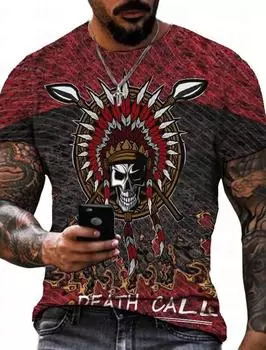 Модные мужские футболки, забавная бандана, дизайнерская 3D-принта, летняя винтажная повседневная мужская одежда большого размера с короткими рукавами в стиле Харадзюку 2XL