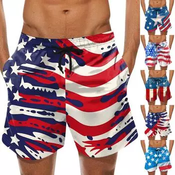 Модные мужские гавайские пляжные спортивные повседневные шорты с ремешками и брюками L бежевый