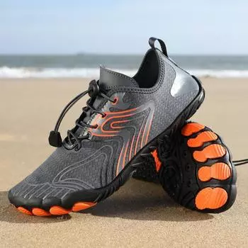 Модные мужские и женские босоножки для воды, пляжная обувь, быстросохнущие дышащие спортивные сандалии, удобные сандалии, кроссовки для пары, размеры 35-46 35 абрикосовый