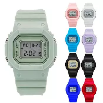 Модные мужские и женские часы, светодиодные цифровые спортивные часы, подарок для влюбленных, детские наручные часы, женские часы One Size чёрный