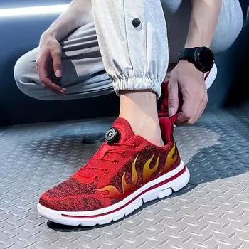 Модные мужские и женские кроссовки для активного отдыха с принтом пламени, удобные, дышащие, сверхлегкие, повседневные кроссовки для тенниса и бега 36 белый
