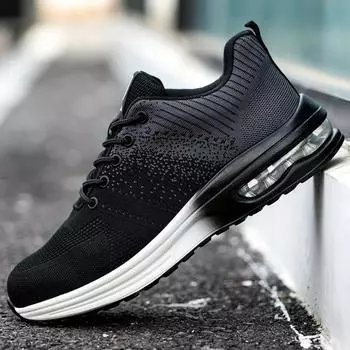 Модные мужские и женские кроссовки на воздушной подушке, высококачественные защитные кроссовки с антипрокольной платформой, спортивная обувь для бега, рабочая защитная обувь 35 серый