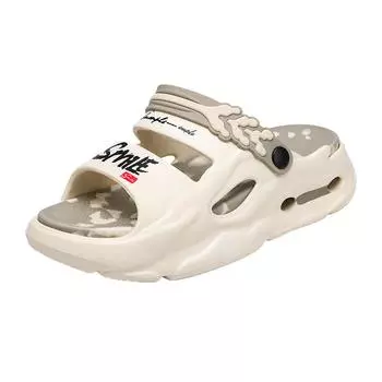 Модные мужские и женские летние сандалии на платформе с нескользящей подошвой, удобные пляжные тапочки для пары, дышащая повседневная спортивная обувь для ходьбы 36-37