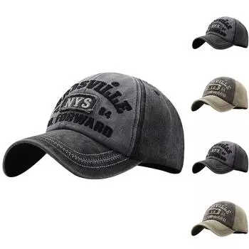 Модные мужские и женские регулируемые бейсболки с принтом One Size чёрный