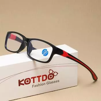 Модные мужские и женские спортивные очки для чтения, пластиковые очки для пресбиопии +1.0 красный