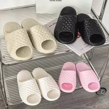 Модные мужские и женские тапочки, новые летние сандалии для влюбленных на мягкой подошве, нескользящие шлепанцы 36-37 белый