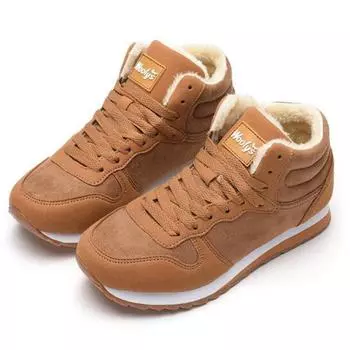 Модные мужские и женские теплые кроссовки, зимние ботинки, плюшевые супертеплые замшевые ботинки, спортивная обувь для пар, зимние кроссовки для любителей активного отдыха H335 36 красный