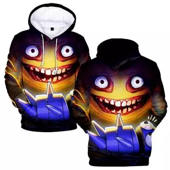 Модные мужские и женские толстовки с капюшоном в уличном стиле Harajuku Casual REPO Cartoon Printed Hooded Pullover Sweatshirts XS
