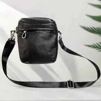 Модные мужские и женские трендовые сумки, сумки для мобильных телефонов, сумки-портфели, сумки-мессенджеры из черной воловьей кожи, повседневные кожаные сумки-портфели в стиле ретро. чёрный