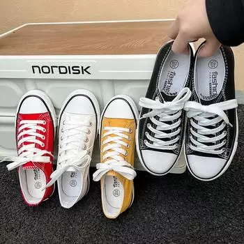 Модные мужские или женские парусиновые туфли на плоской подошве, новинка 2024 года, модные белые кроссовки для бега и ходьбы, повседневная одежда с низким верхом, удобные легкие парусиновые кроссовки 35