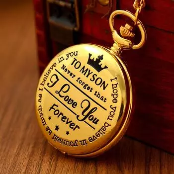 Модные мужские карманные часы в стиле ретро, кварцевый механизм, подарки для сына