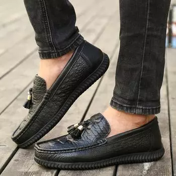 Модные мужские классические кожаные туфли в британском стиле, высококачественные оксфорды, модельные туфли, повседневная обувь из натуральной кожи 38 чёрный