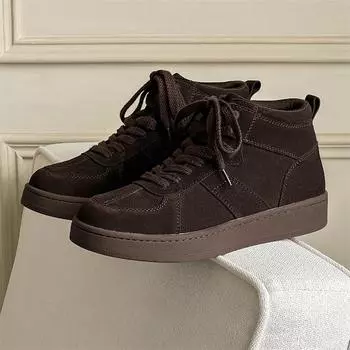 Модные мужские кожаные ботильоны на шнуровке, осенне-зимняя мужская обувь, модные повседневные ботинки из коровьей кожи, мужские замшевые кожаные ботинки 6.5 коричневый