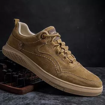 Модные мужские кожаные повседневные туфли мокасины мужские балетки брендовые весенние новые модные мужские кроссовки обувь 38 коричневый