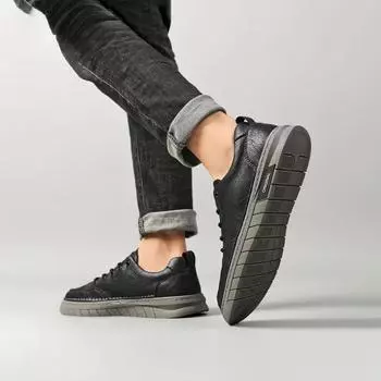 Модные мужские кожаные туфли, деловые, повседневные, без застежек, модные, 2024, классические, оригинальные, низкая цена, распродажа из коровьей кожи 39