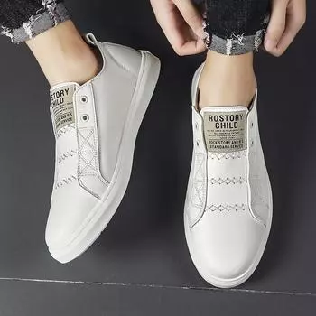 Модные мужские кожаные туфли, дизайнерские повседневные мужские кроссовки, мужские мокасины, модные теннисные туфли класса люкс для мужчин, вулканизированные туфли на плоской подошве 39 чёрный