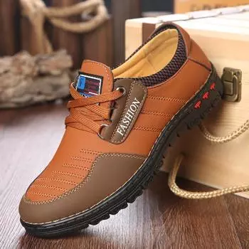 Модные мужские кожаные туфли повседневные кроссовки на шнуровке мокасины шитье коричневые уличные кроссовки для ходьбы мужская обувь 40 хаки