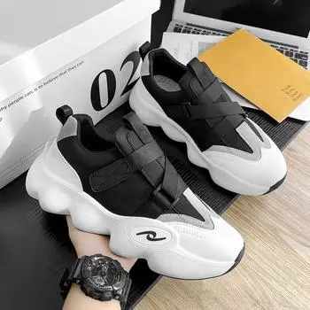 Модные мужские кроссовки 2024 года, летняя новая мужская модная дизайнерская дышащая обувь, вулканизированная обувь для бега на открытом воздухе, нескользящая обувь для бега 39 белый