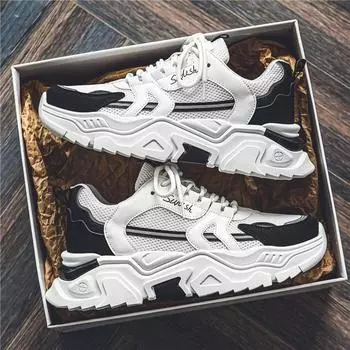 Модные мужские кроссовки 2024 года, новые дышащие спортивные кроссовки для бега на открытом воздухе для мужчин, трендовые универсальные кроссовки на вулканизированной платформе, теннисные туфли для мужчин 39