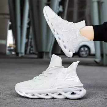 Модные мужские кроссовки 2024 года, повседневная обувь на платформе, на шнуровке, дышащая, легкая, мужская, для бега, ходьбы, спортивная обувь для тенниса, спортзала, бега трусцой 39 чёрный