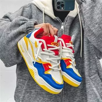 Модные мужские кроссовки 2025 года, трендовые персонализированные повседневные мужские туфли, удобные вулканизированные туфли на платформе для мужчин Zapatillas De Hombre 39