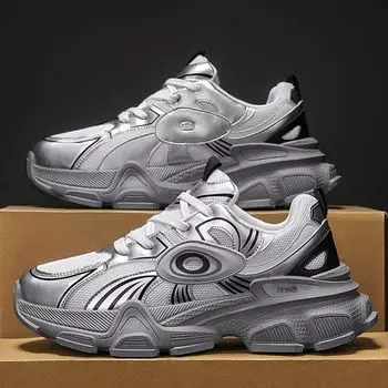 Модные мужские кроссовки для бега, повседневные теннисные кроссовки для отдыха, толстые подошвы для увеличения роста, роскошные кроссовки для тренировок, дышащие кроссовки 39-44 39