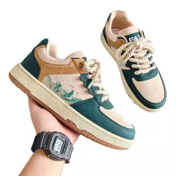 Модные мужские кроссовки для бега, прогулочные кожаные туфли, молодежные повседневные туфли для крикета, модные трендовые туфли для скейтбординга, удобные туфли для скейтбординга 39