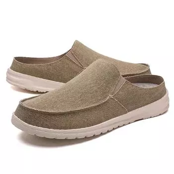 Модные мужские кроссовки для ходьбы на открытом воздухе, новое поступление, дышащая мужская обувь Muller 2024, легкие мужские кроссовки, универсальные мужские туфли без застежек 38 серый