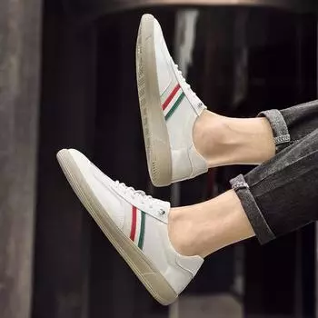 Модные мужские кроссовки из натуральной кожи, повседневная обувь для мужчин, высококачественные удобные туфли на плоской подошве, универсальная обувь для скейтбординга ручной работы для мужчин 38