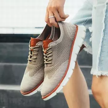 Модные мужские кроссовки из сетчатой ткани, дышащие, летние спортивные кроссовки для фитнеса для мужчин, легкие, на мягкой подошве, однотонные, большого размера, Zapatos 40 хаки