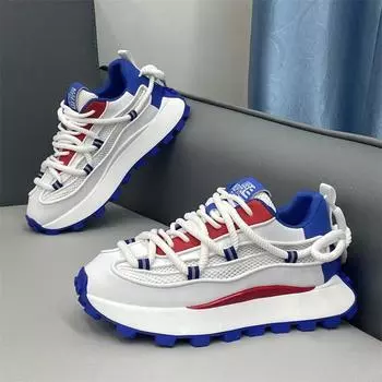 Модные мужские кроссовки из сетчатой ткани, дышащие, повседневные, дизайнерские кроссовки на платформе для мужчин, увеличивающие рост, спортивная обувь, теннис, мужской теннис 39 синий