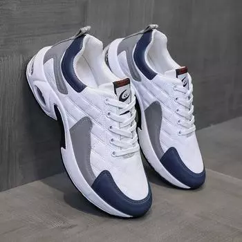 Модные мужские кроссовки, легкие повседневные туфли из искусственной кожи, удобные кроссовки на шнуровке для мужчин, роскошные теннисные туфли Zapatillas Hombre 39