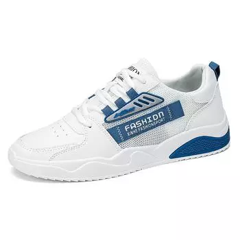 Модные мужские кроссовки, летние сетчатые дышащие спортивные трендовые универсальные нескользящие туфли для отдыха 44 синий