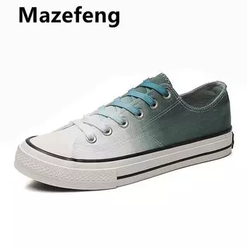 Модные мужские кроссовки Mazefeng из парусины, зеленые, черные, желтые, белые, вулканизированные, ленивые, парусиновые, мужские, дизайнерские, кроссовки, модные, мужские 39 зелёный